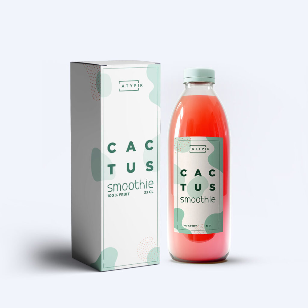 atypik photo de la bouteille et de son packaging